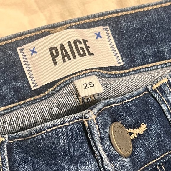 Verdugo Ankle Distressed Hem PAIGE Jeans Size 25 - Picture 5 of 7
